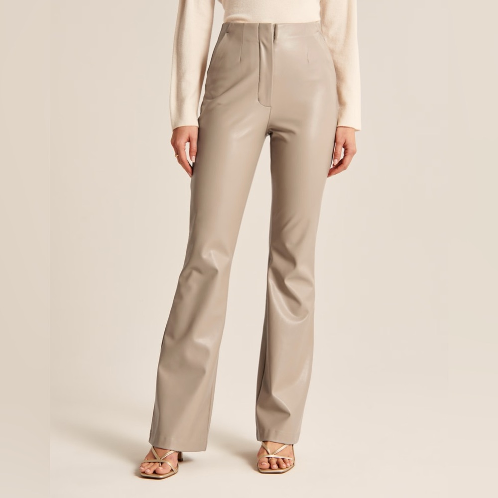 NWT Abercrombie Vegan Leather Slim Flare